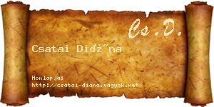 Csatai Diána névjegykártya